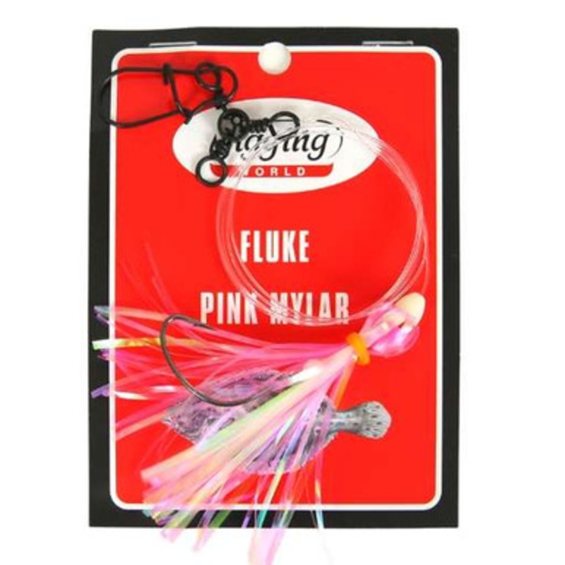 Jigging World Fluke Rig – Mylar – Pink