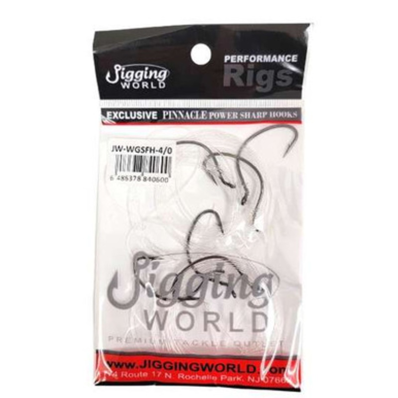 Jigging World Snelled Fluke Hooks – 4/0
