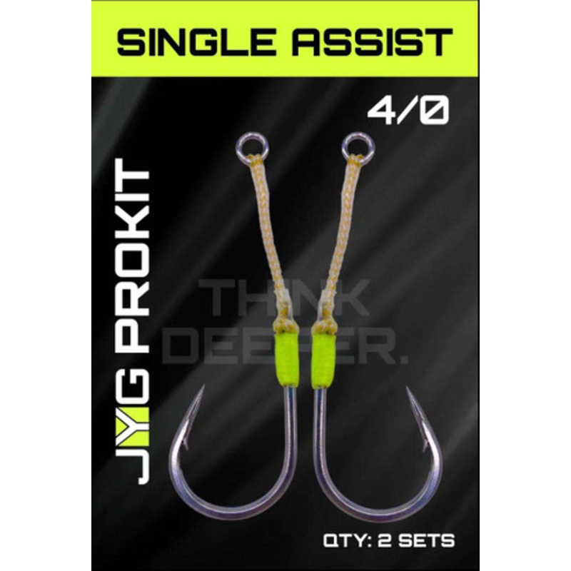 JYG PRO Fishing Single Assist Hook – 4/0
