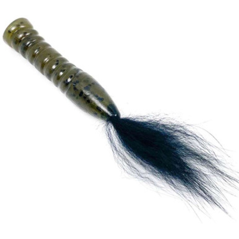 Rabid Baits Fox Tail Ned Rig Bait – 3in – Green Pumpkin Black