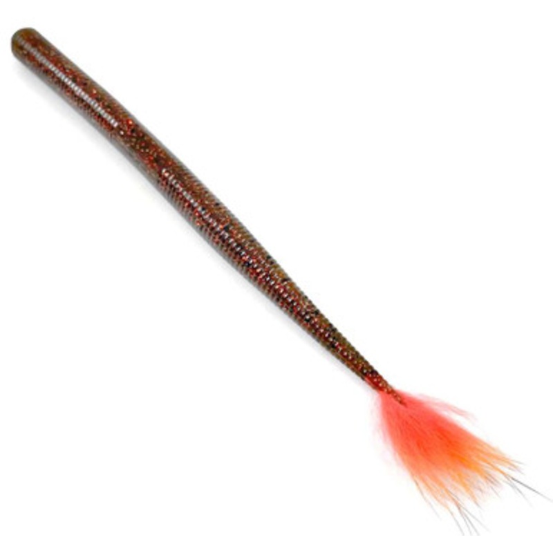 Rabid Baits Shaker Worm – 6in – Green Pumpkin Orange