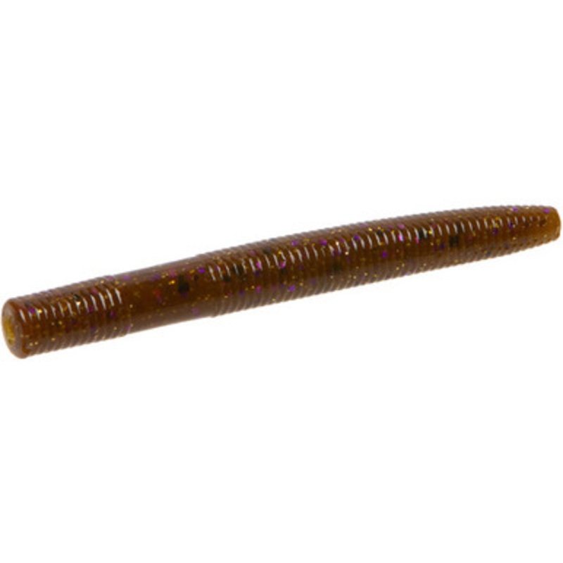 Zoom Beatdown Ned Worm – Green Pumpkin Purple Gold