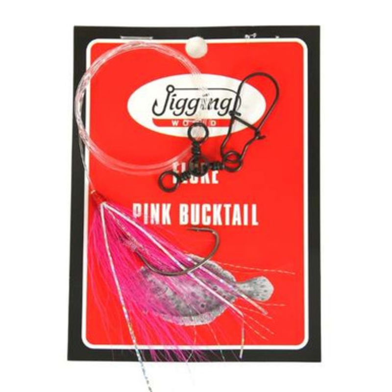 Jigging World Fluke Rig – Bucktail – Pink