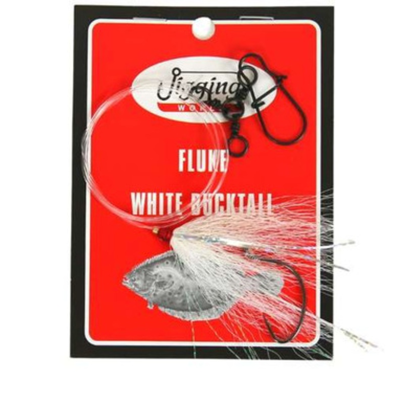 Jigging World Fluke Rig – Bucktail – White