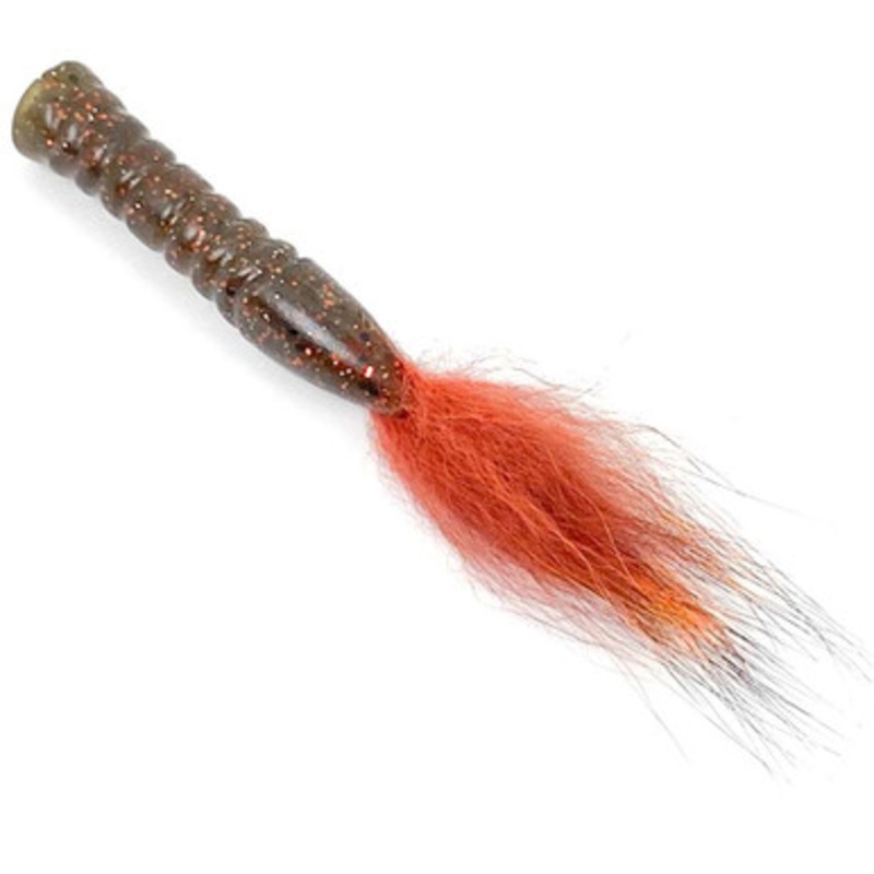 Rabid Baits Fox Tail Ned Rig Bait – 3in – Green Pumpkin Orange