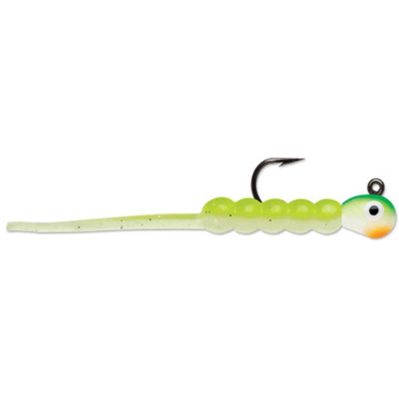 VMC Tungsten Wax Tail Jig – 1/16oz – Green Orange Glow