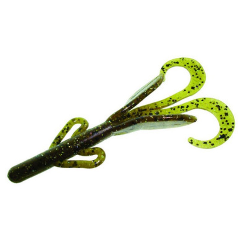 Zoom Baby Brush Hog Bait – 4in – Green Pumpkin Magic