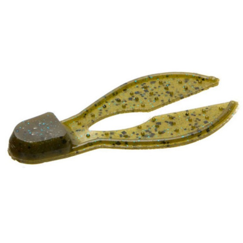 Zoom Super Chunk Bait 3-1/2in Green Pumpkin Blue