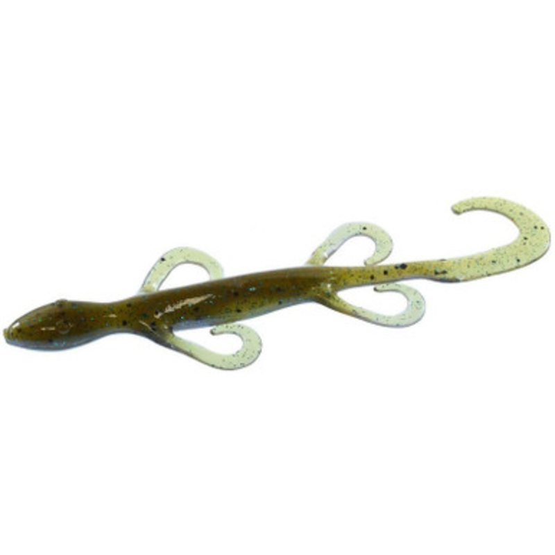 Zoom Lizard Bait – 6in – Green Pumpkin BlueFlash