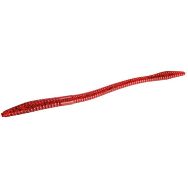 Zoom Trick Worm – 6-1/4in – Red Bug Shad