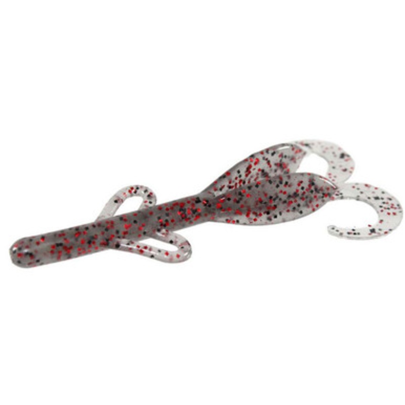 Zoom Baby Brush Hog Bait – 4in – Smoke Red