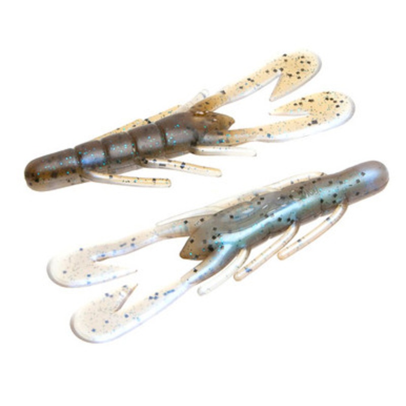 Zoom Ultra Vibe Speed Craw – Green Pumpkin Blue Flash – 3-1/2in