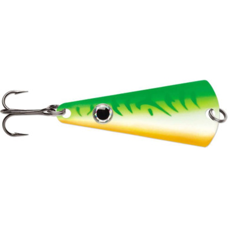 VMC Tingler Spoon – 1/8oz – Glow Green Fire UV