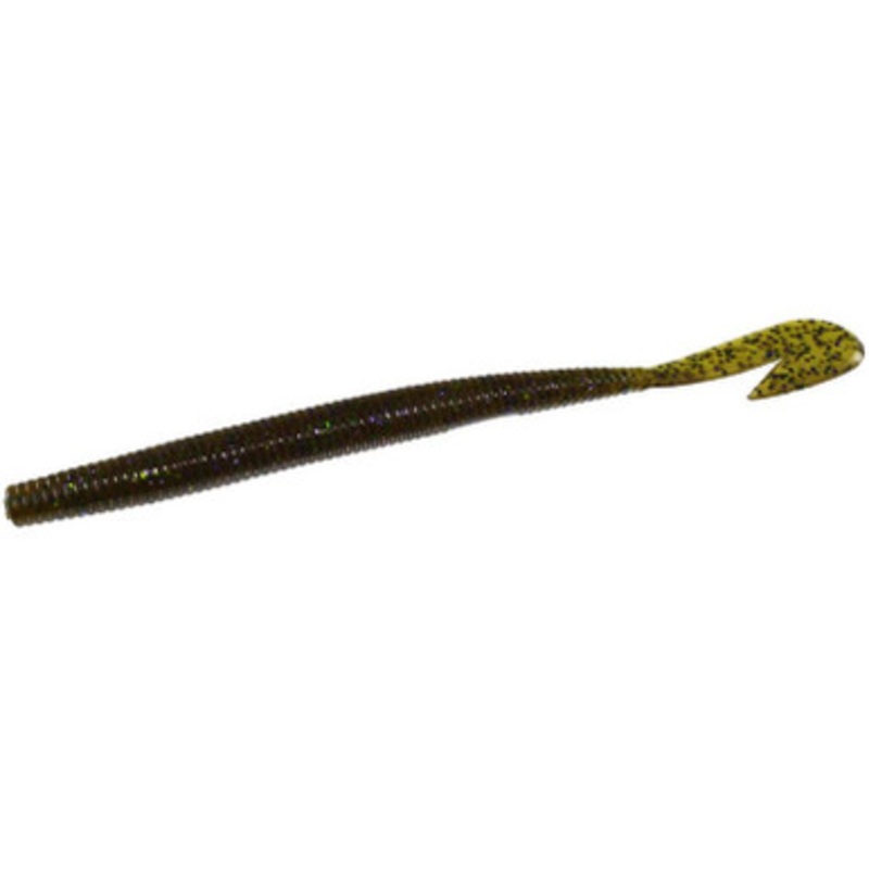 Zoom UV Speed Worm – 6in – Green Pumpkin Candy