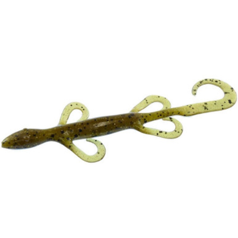 Zoom Lizard Bait – 6in – Green Pumpkin Gold