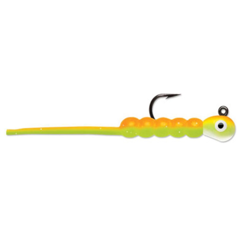 VMC Tungsten Wax Tail Jig – 1/32oz – Orange Chartreuse Glow