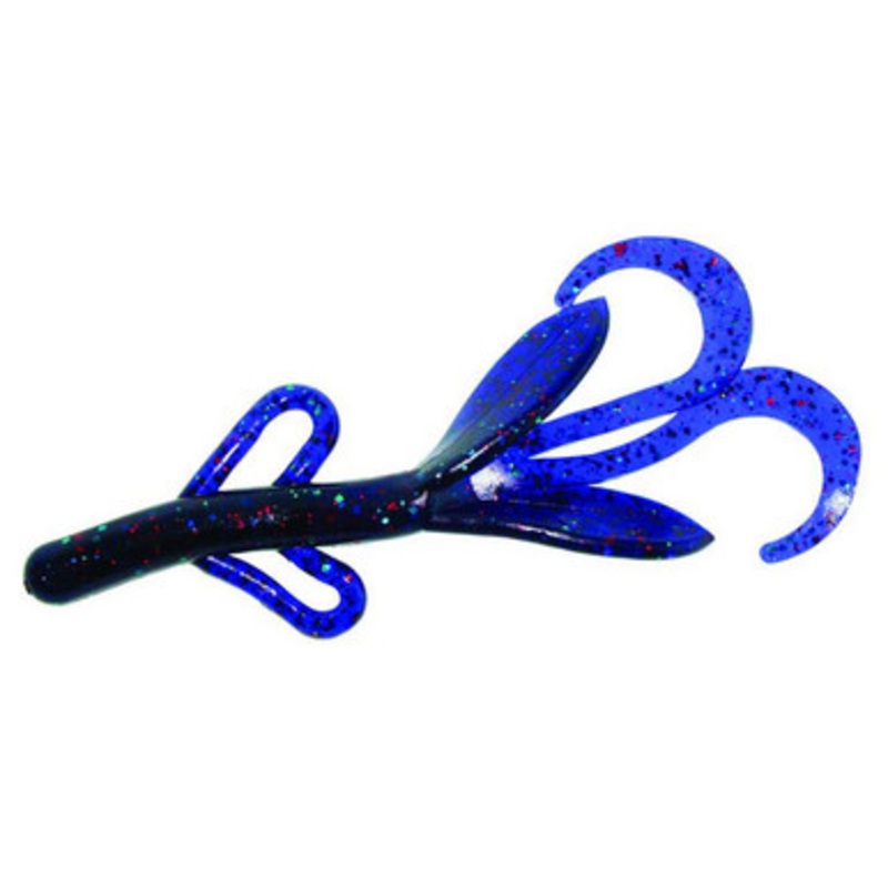 Zoom Baby Brush Hog Bait – 4in – Junebug Red