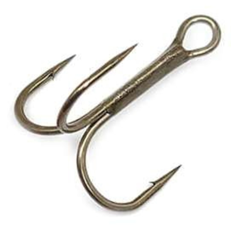Gamakatsu Round Bend Treble Hook – Bronze – 1/0 – 6pk