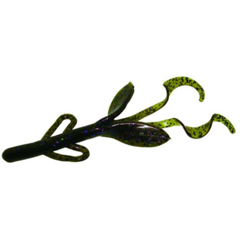 Zoom Baby Brush Hog Bait – 4in – Green Pumpkin Candy