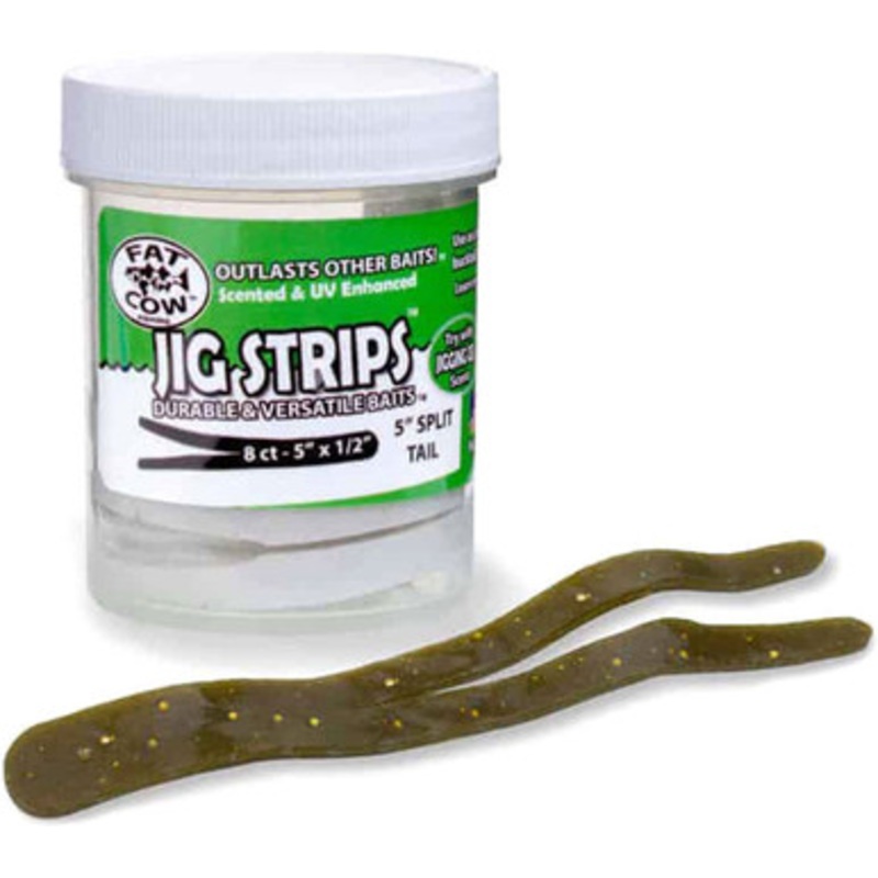 Fat Cow Fishing Jig Strips Split Tail – 5 in. – Sand Eel