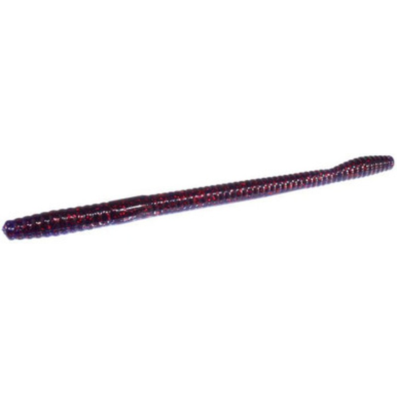 Zoom Magnum Trick Worm – 7in  – Grape Red Glitter
