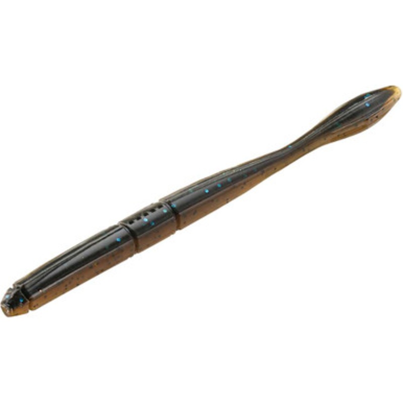 13 Fishing Bubble Butt Worm – 5in – Black & Tan