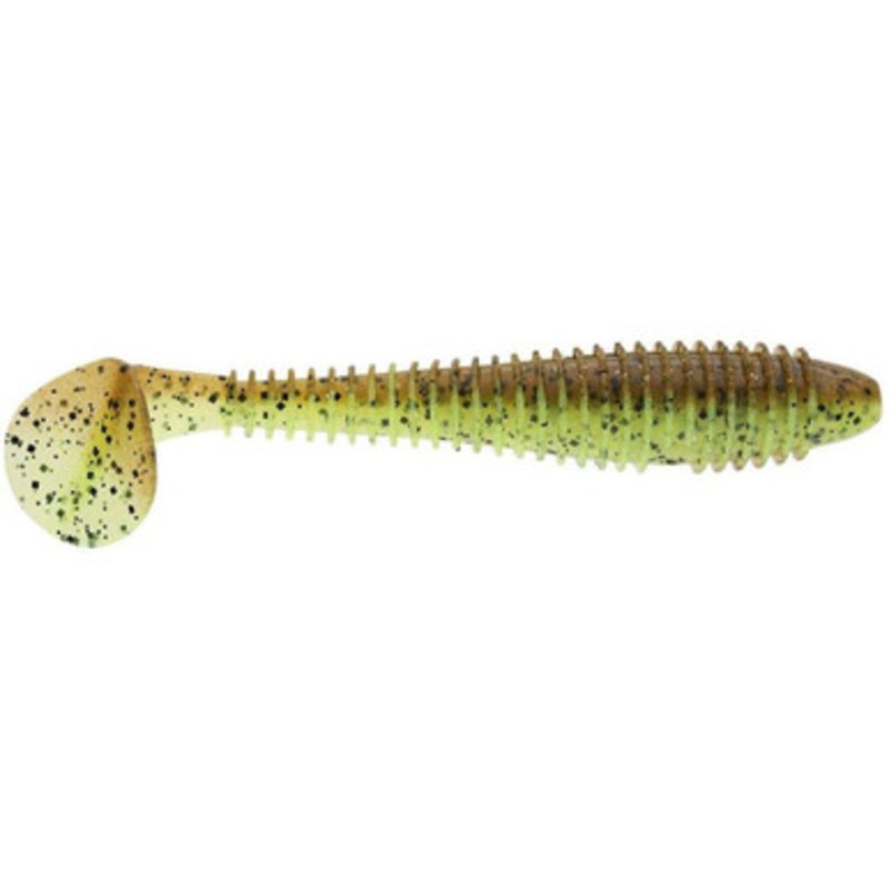Keitech FAT Swing Impact 3.8” Swimbait 401 Green Pumpkin Chartreuse