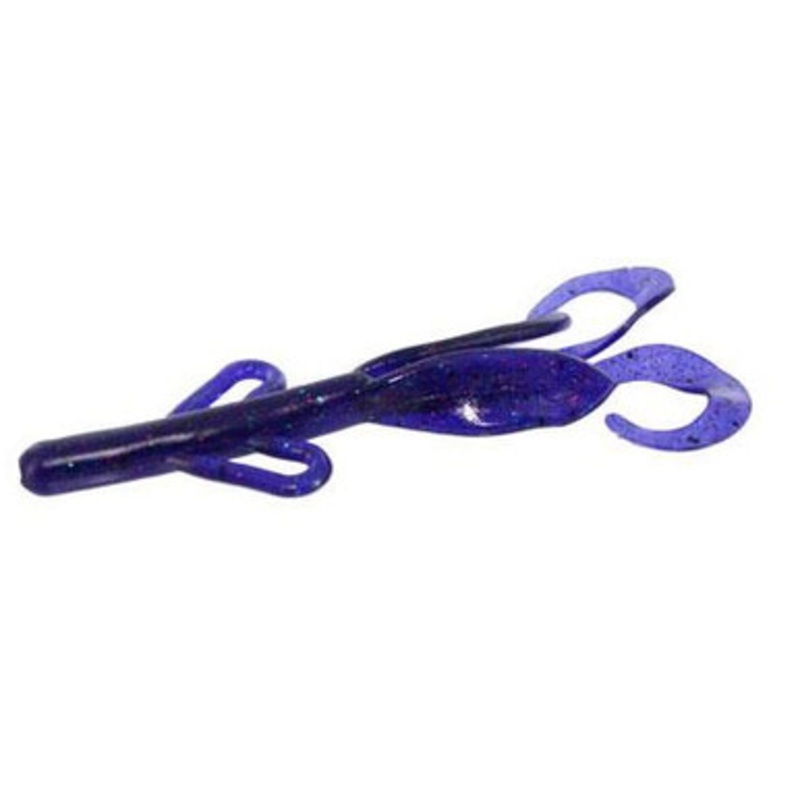 Zoom Baby Brush Hog Bait – 4in – Junebug Pepper Red