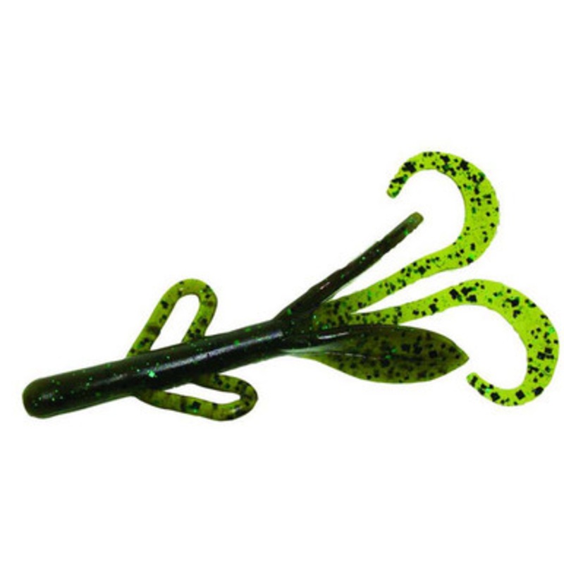 Zoom Baby Brush Hog Bait – 4in – Green Pumpkin Green