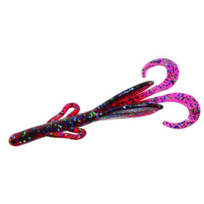 Zoom Baby Brush Hog Bait – 4in – Plum Apple