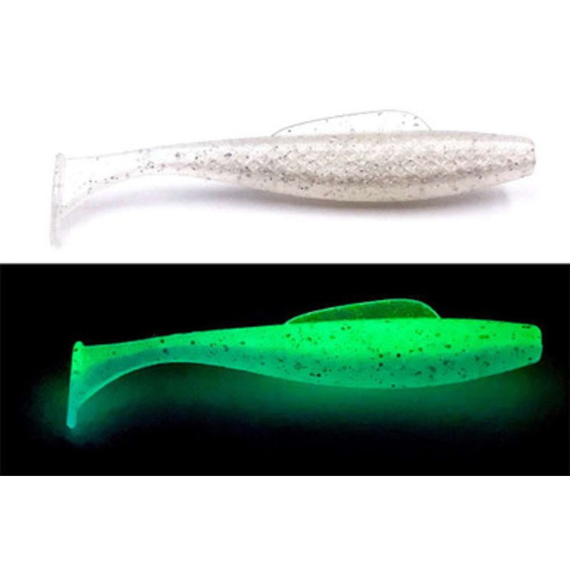 Northeast Jig Co. Magic Mullet – 3.5in – Glo Fo Sho