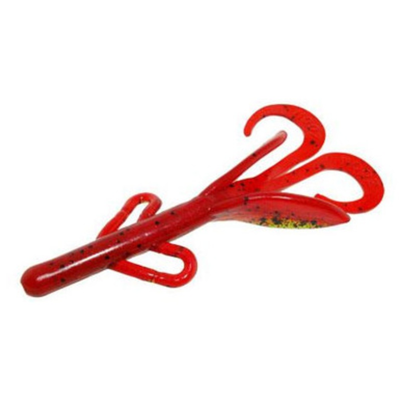 Zoom Baby Brush Hog Bait – 4in – Watermelon Red Tomato