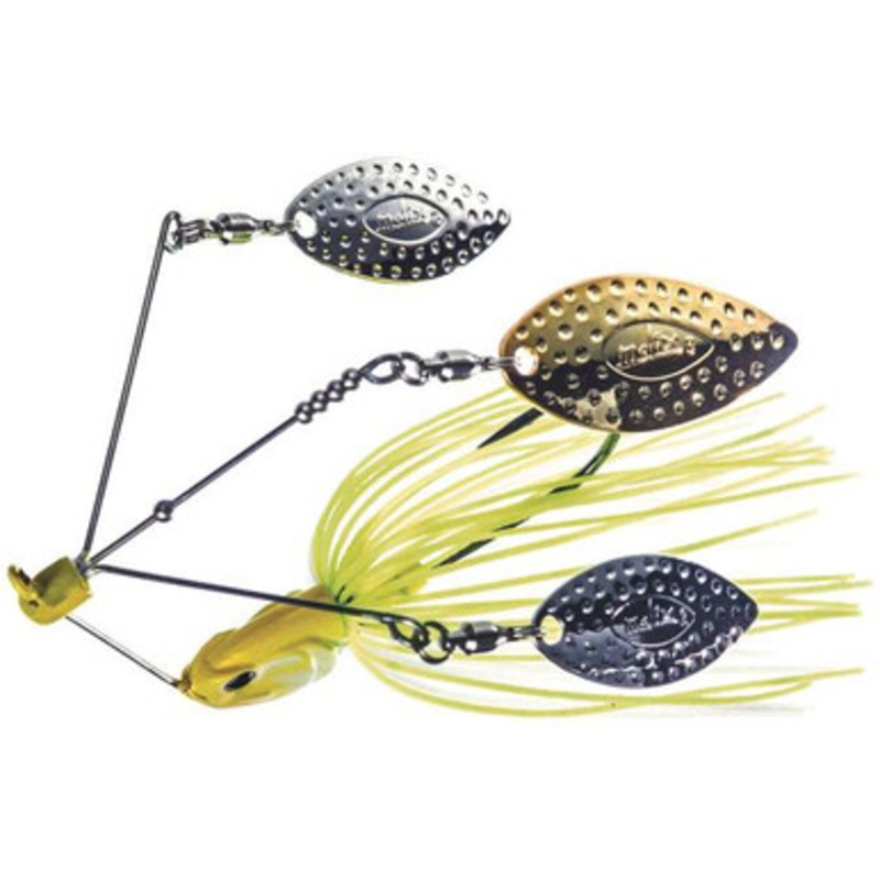 Duckett Fishing BD Triple Threat Spinnerbait 1/2oz – White Chartreuse