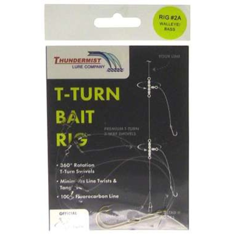 Thundermist T-Turn Bait Rig #2A – Walleye/Bass/Freshwater Gamefish