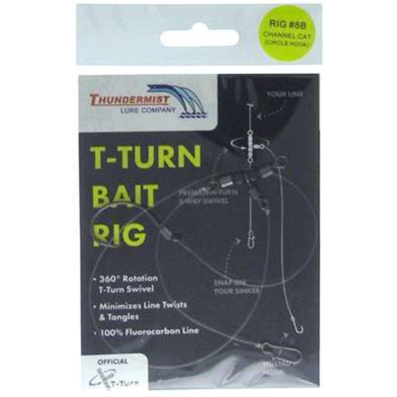 Thundermist T-Turn Bait Rig #8B – Channel catfish (Circle Hook)