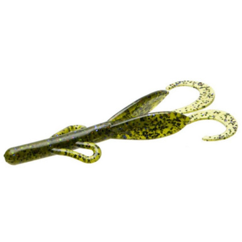 Zoom Baby Brush Hog Bait – 4in – Watermelon Candy Red