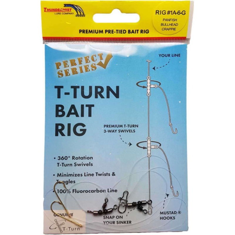 Thundermist T-Turn Bait Rig #1A-6-G – Panfish/Bullheaad/Crappie