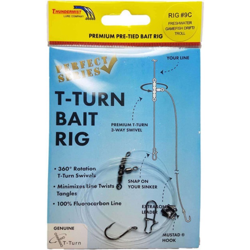 Thundermist T-Turn Bait Rig #9C – Freshwater Game Fish Drift/Troll