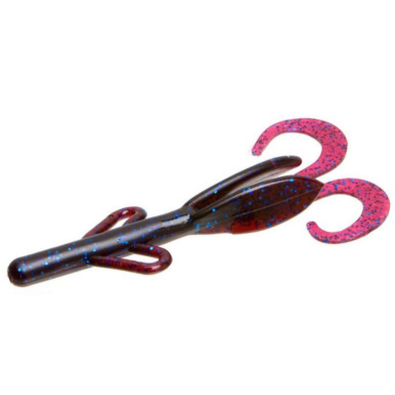 Zoom Baby Brush Hog Bait – 4in – Blue Fleck