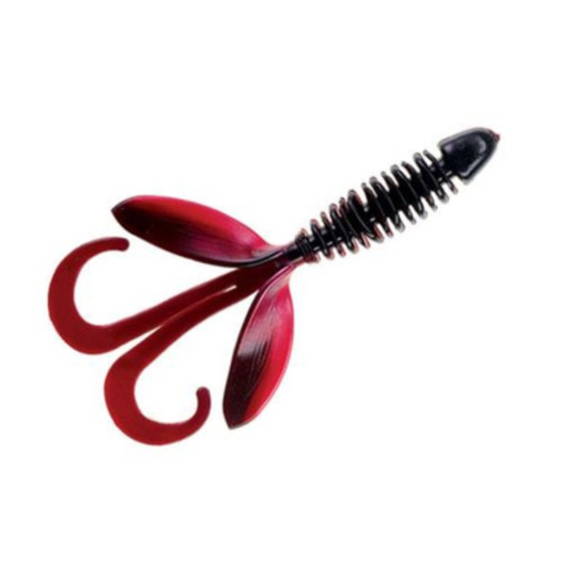 Yum Wooly Hawgtail – 4.5in – Red Shad/Green Flake