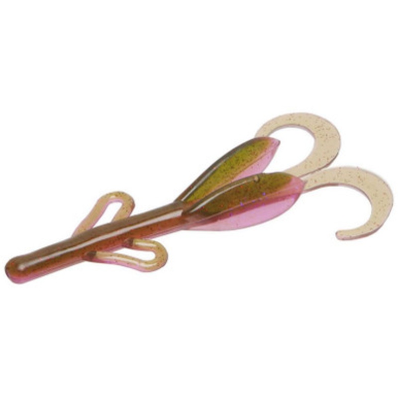 Zoom Baby Brush Hog Bait – 4in – Raspberry Shad