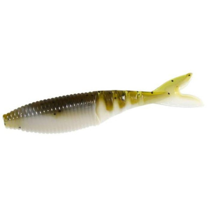 Yamamoto Zako Swimbait – 4in Green Pumpkin/White Laminate 6 Pak