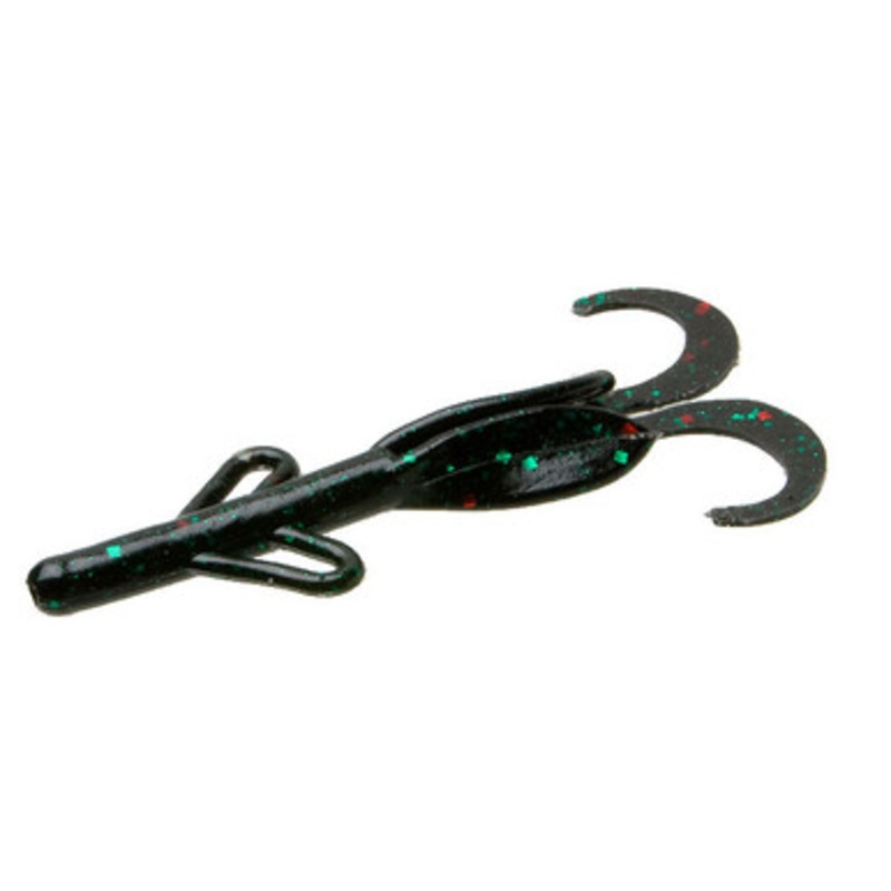 Zoom Baby Brush Hog Bait – 4in – Black Emerald