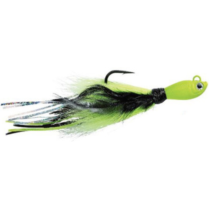 SPRO Power Bucktail Custom Jig – 1-1/2oz – Crazy Chartreuse/Black