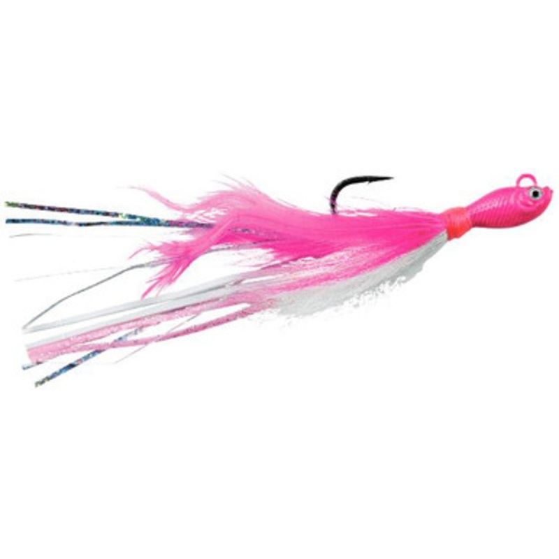 SPRO Power Bucktail Custom Jig – 3oz – Pink Flash