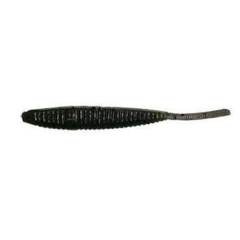 Yamamoto Shad Shape Worm – Smoke/Black Flake