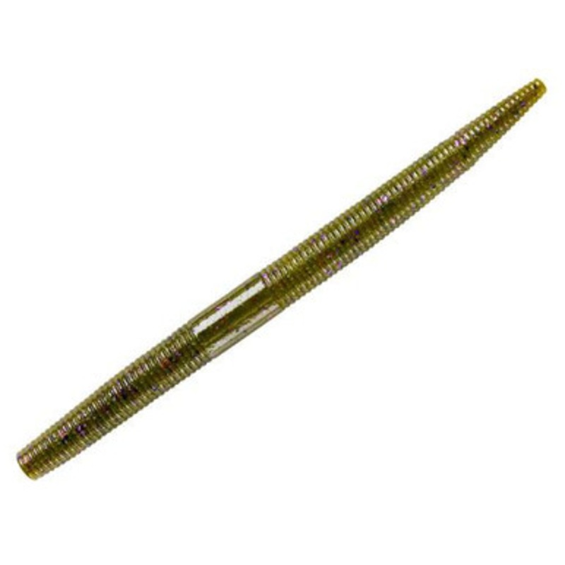 Yum Dinger – 4in – Green Pumpkin/Purple Flake