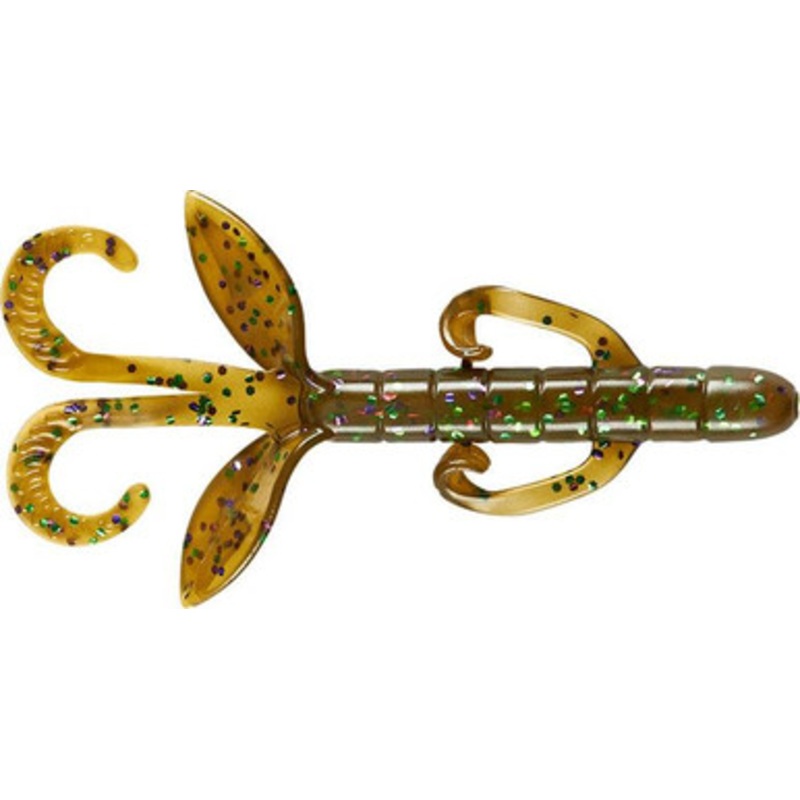 Yum Christie Critter – 4.5in – Green Pumpkin/Purple Flake