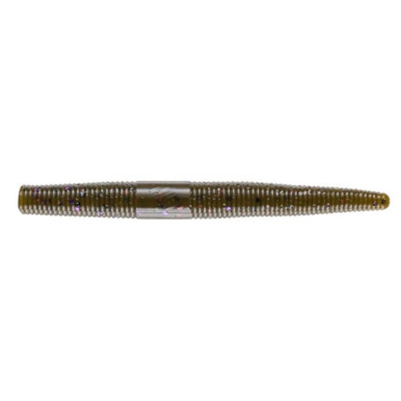 Yum Dinger – 3in – Green Pumpkin/Purple Flake