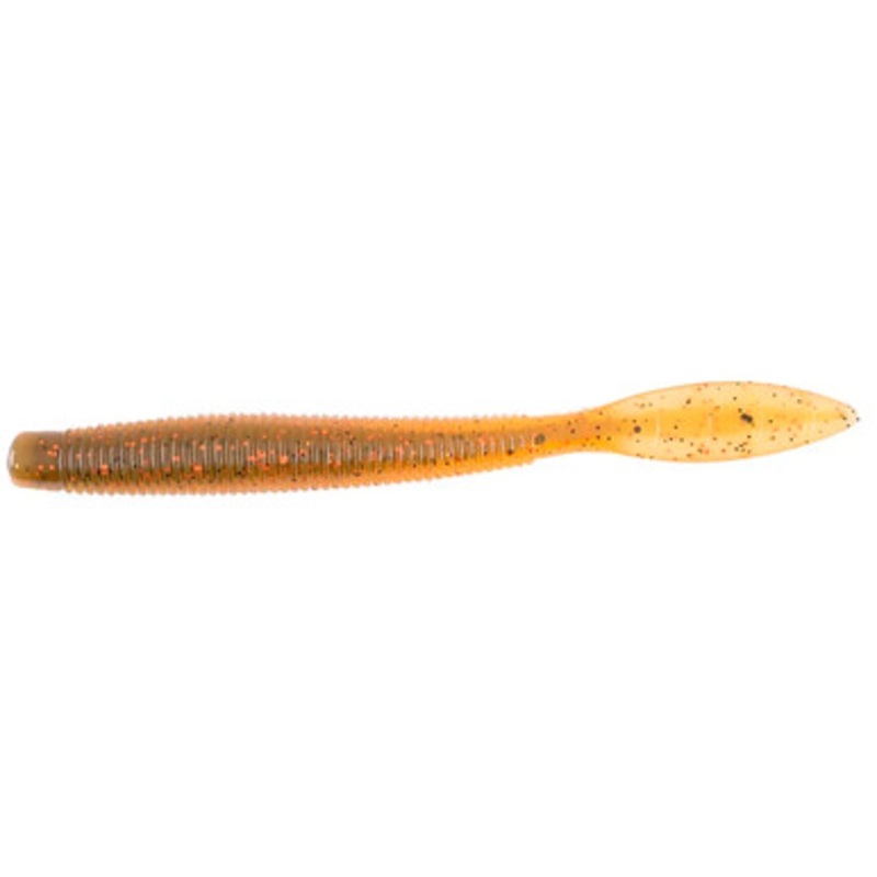 Missile Baits Quiver Worm – 4.5in – Orange Green Pumpkin Core